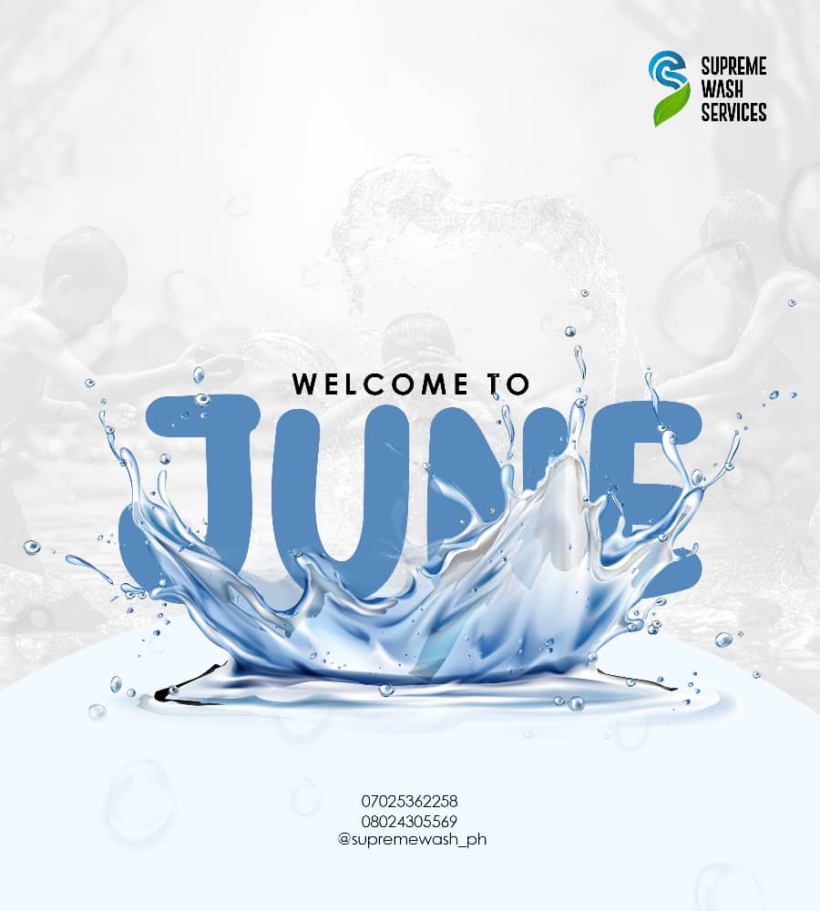 SupremeWashPH's tweet photo. Welcome to the month of JUNE
#supremewashservices, #supreme #yourhealthourpriority #water #tank #UNICEF #WHO #Cleaningservices #gosupreme #SDGS #portharcourt #Health #waterpurity https://t.co/Cq1LrZj6l6