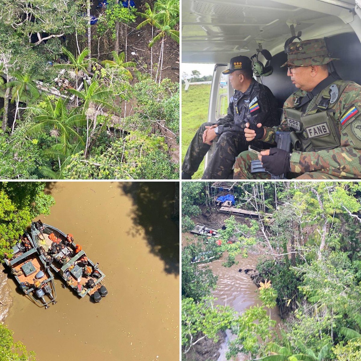 dhernandezlarez's tweet photo. #FANB @SUNADoficial y @PNBVzla realizan operación de incursión a base logística sobre el Fundo Guanipa, de cien (100) hectáreas aproximadamente, ubicado en la Reserva Fotestal  Guarapiche, parroquia La Pica @ZODI_N52Monagas, utilizado por el GEDO denominado “El Viejo Colombia” como centro logístico para el tráfico ilícito de drogas, donde se incautó el siguiente material: 

-Tres (03) Kilogramos de una sustancia de color blanca (Presunta pasta base de cocaína) 
- Cuatro mil doscientos cincuenta litros (4.250 Lts) de Gasolina.
-Tres (03) embarcaciones.
-Siete (07) motores fuera de borda.
-Cuatro (04) tractores.
-Seis (06) plantas eléctricas.
-Cuatro (04) fusiles modelo  AR15, calibre 5.56mm.
- Un (01) fusil modelo AR14, calibre 5.56mm.
- Cinco (05) cargadores calibre 5.56 mm.
- Mil ochenta y cinco (1.085) cartuchos sin percutar calibre 5.56mm.
Entre otros materiales logísticos. 

#IntegrarEsVencer