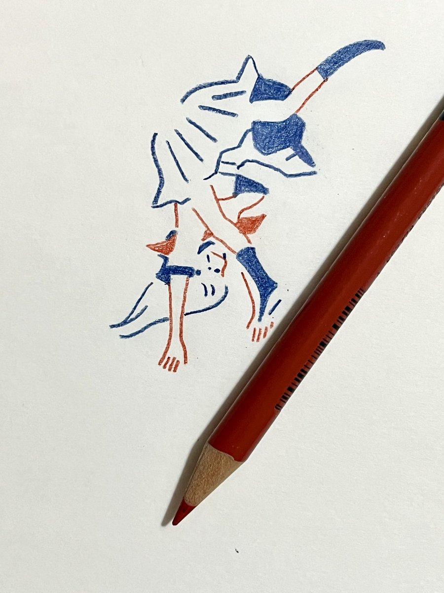 「赤青鉛筆で描いています」|ryukuのイラスト