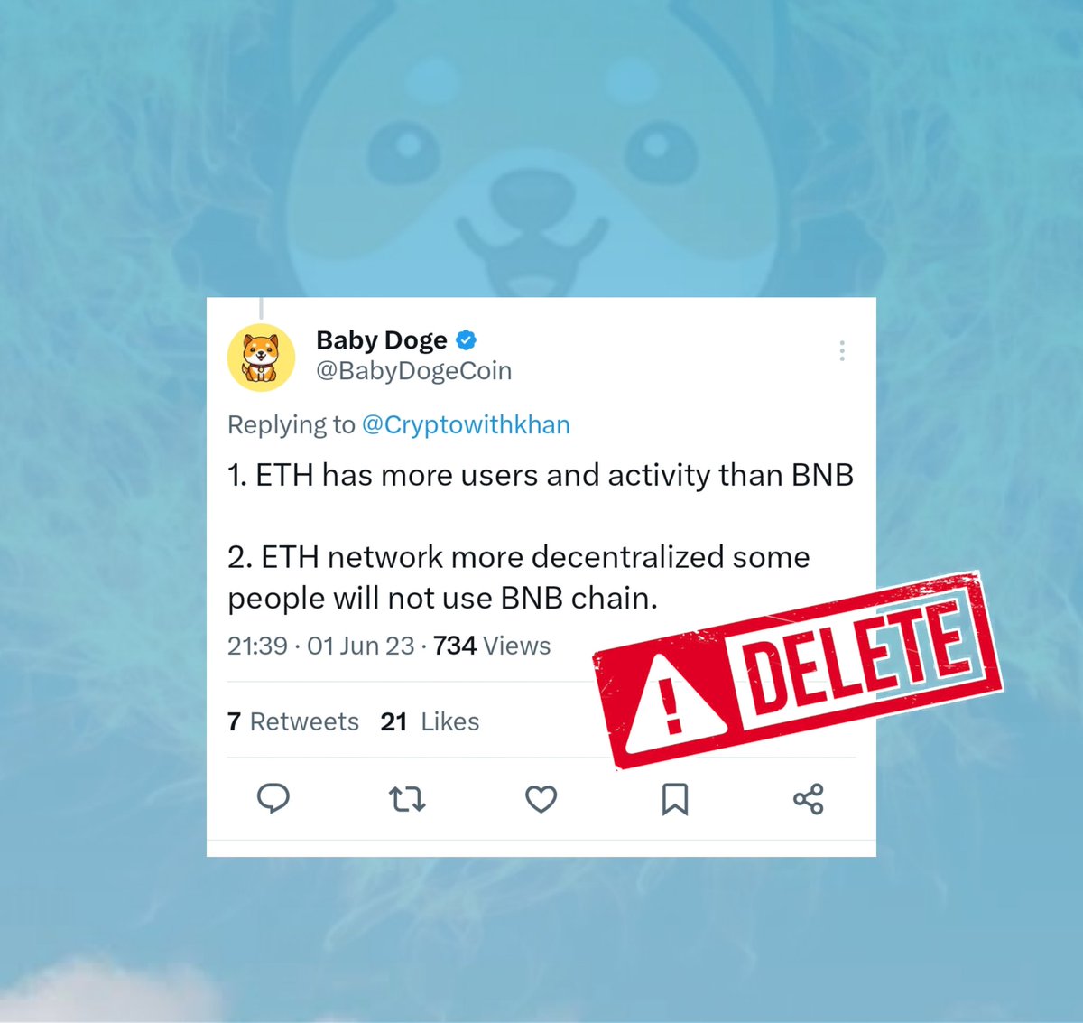 Himansh79012945's tweet photo. @Cryptowithkhan @babydoge @EverythingAjay @RYadav8177 #ScamAlert https://t.co/JCpSTyW3JK