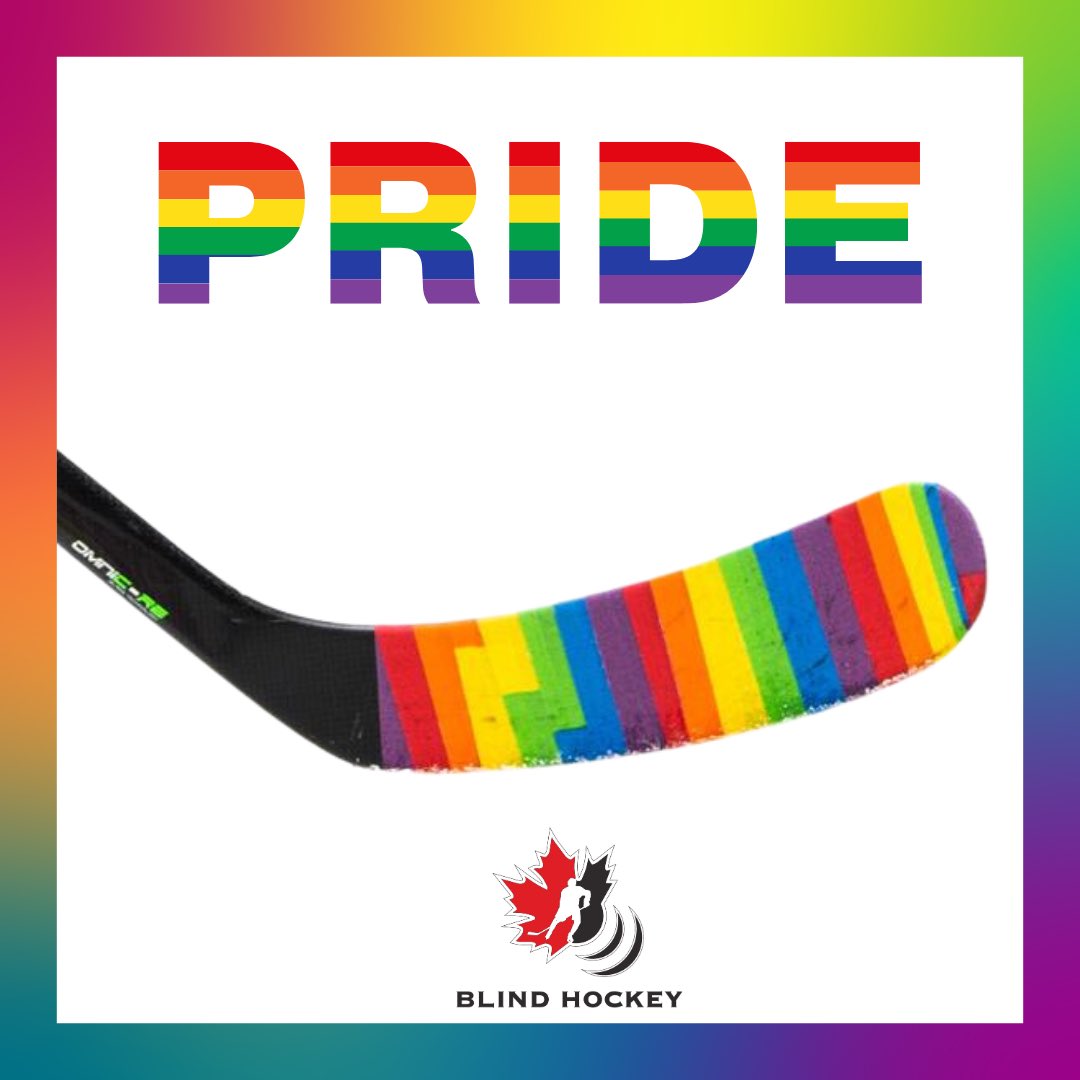 This #Pride Month we are celebrating alongside the many LGBTQ2S+ members of the Blind Hockey community.  Canadian Blind Hockey celebrates equality, diversity and inclusivity. We’re committed to ensuring that all players experience equality both on and off the ice.
