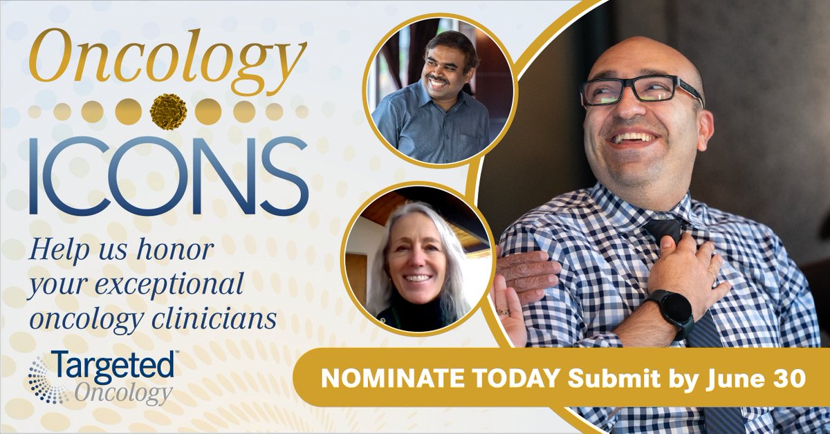 Nominate an exceptional #oncologist for Targeted Oncology's Oncology Icons! This recognition highlights the outstanding work of community oncologists. Honorees will be featured in articles and have opportunities to share their insights with the community. research.net/r/Oncology_Ico…