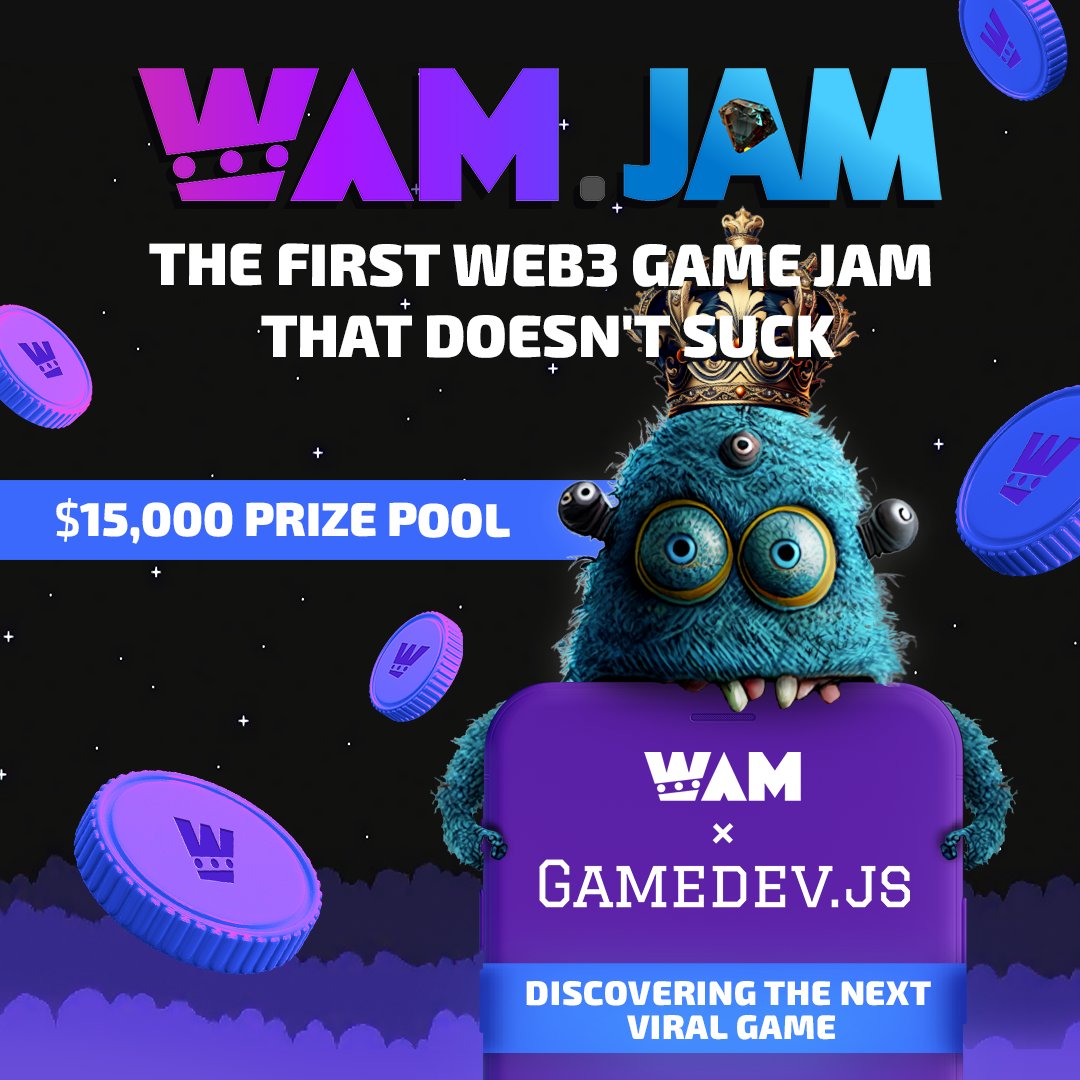 playWAM's tweet image. WAM 🤝 Gamedev.js

#WAM and @Gamedevjs are joining forces to elevate the game creation experience to new heights in the realm of #web3 &amp;amp; #HTML5 🚀

Let&apos;s talk about #games together. 🎮