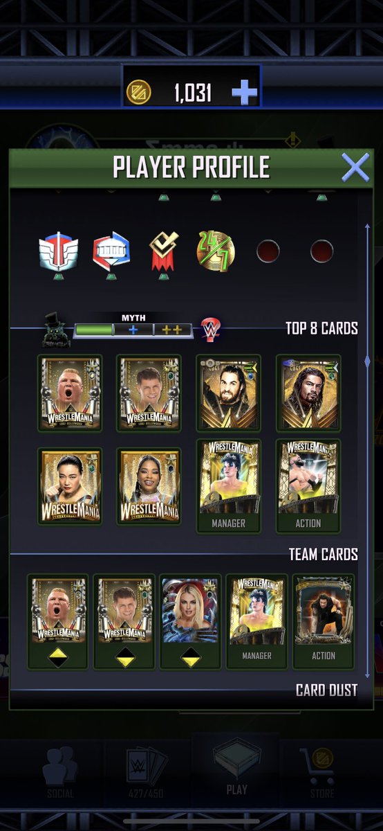 Had a little break nothing much, but I’m back now, anyone willing to let me try out in your team🙂 #WWESuperCard