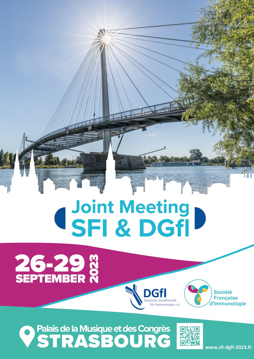 Hope to see you all for our Annual Joint Meeting with @sfiimmunologie from 26-29th September 2023 in Strasbourg! Check out the amazing program and submit your abstract until June, 12 👉sfi-dgfi-2023.fr