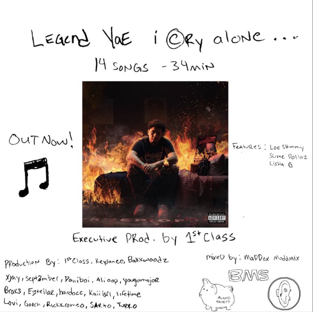 kaii1of1's tweet photo. my brothas @1legendyae just dropped they longly anticipated tape “ I cry alone … “ Executive Prod . @1stclassflyght ( Feat . LoeShimmy , Lisha G &amp; Slime Dollaz ) Out Now Everywhere ! 💧❤️‍🩹 🧛🏿‍♂️  #icryalone https://t.co/wQXo6VGyby