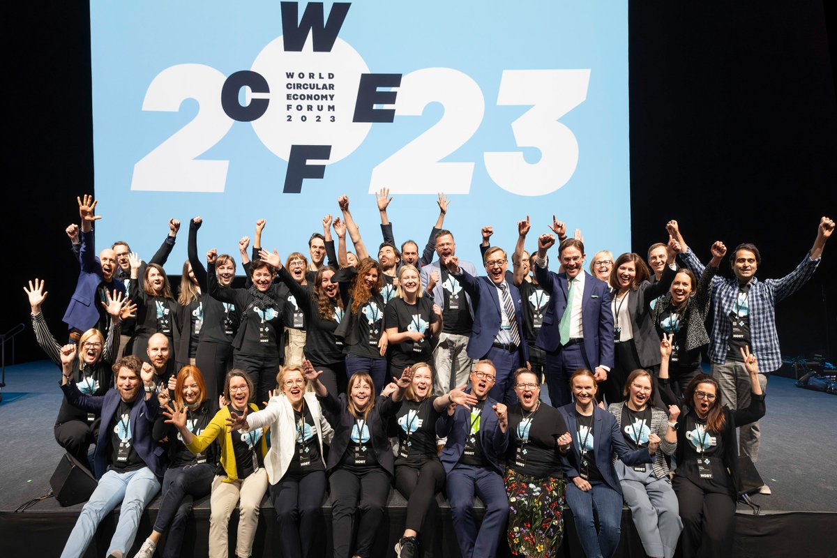 #WCEF2023 had more than 8,400 participants in Helsinki 🇫🇮 and online from 143 countries!

We thank everybody who attended the Forum and shared your knowledge with us.

You are the game-changers in the #CircularEconomy &amp; you made the WCEF2023!💙

We see you next year! #WCEF2024