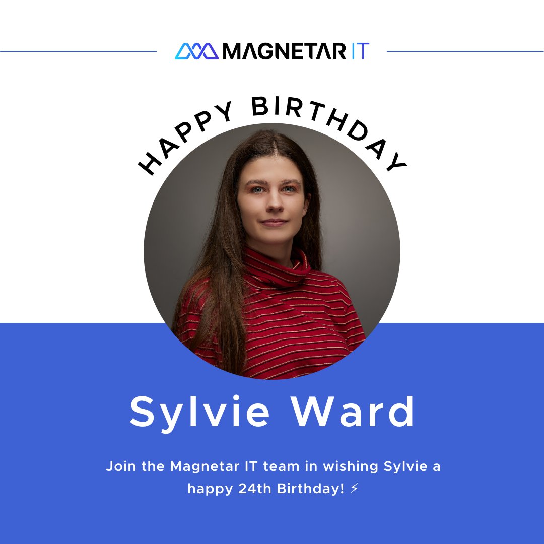 We would like to wish a very happy birthday to our Head of Digital - Sylvie Ward on her 24th Birthday! 🎂🎉

Please make sure to share your birthday wishes with the woman herself today! ✨

#magnetarit #birthday #birthdaycelebrations #officebirthday #itconsultancy