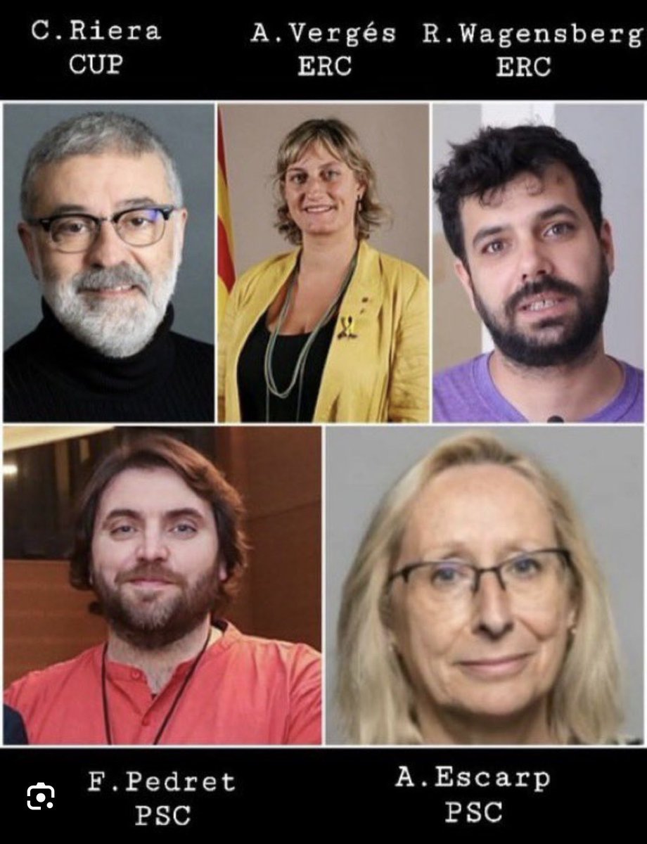 @CastellaToni @Jaume752 @LauraBorras Lamentable Mediocritat d’aquesta tropa, no ho oblidarem, 
@carlesral, 
@albaverges, 
@wagensberg, @FerranPedret i 
@aescarp