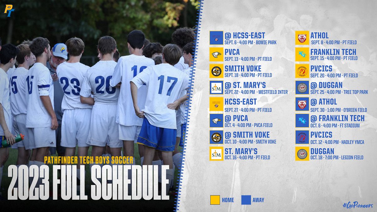 Fall 2023 tentative schedules #GoPioneers