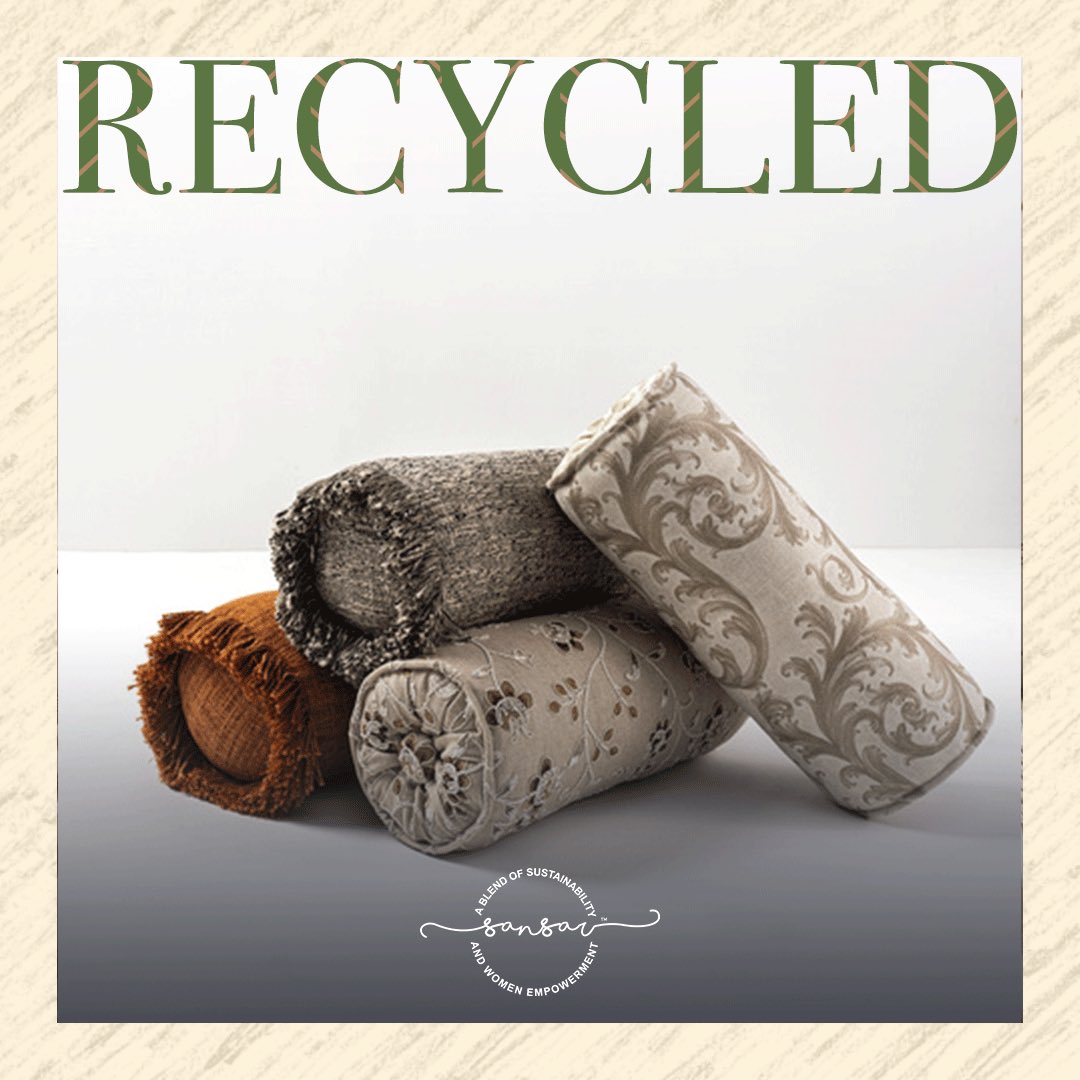 Waste isn't waste until we believe it is 🌱

Have a look at our stunning line of products made from recycled materials!

#SanSar #SustainableLiving #EcoFriendlyDecor #SustainableStyle #RecycledDesign #UpcycledLiving #GreenHomeDecor #DesignerCushions #EcoChic #SustainableLiving