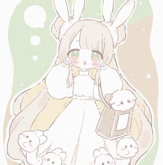 あんずねこちゃんからアートトレインいただきました~꒰ ¨̮͚ ꒱ありがとうございますっ!!ゆるるふわっとしたイラスト描いてます 