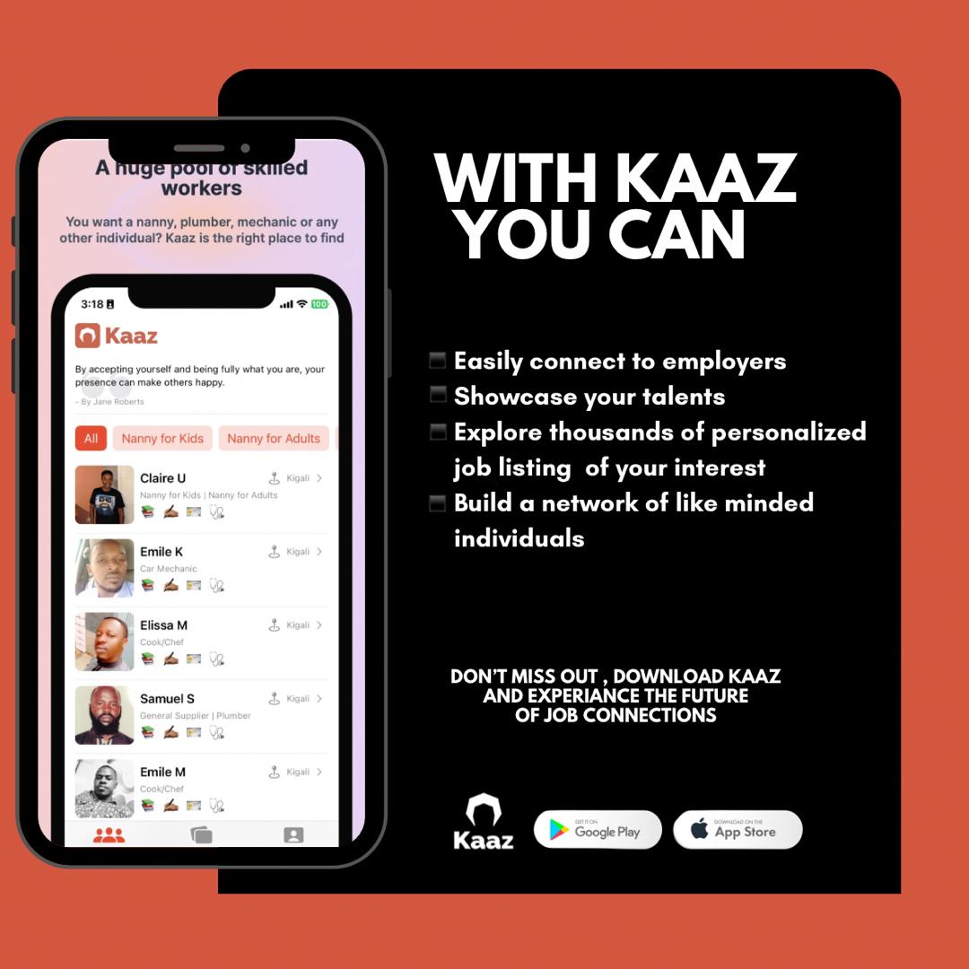 📢 NEW !📢📩

#KaazApp, helps you connecting to potential employers! 
Don't miss out  this chance.

Click on the link below to access our Google Document form to start your registration process with <a href="/appkaaz/">Kaaz</a> today!  

#KaazApp

Chat 💬: (+250)786532214
👉

docs.google.com/forms/d/e/1FAI…