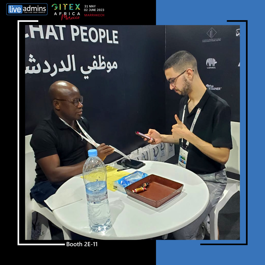 Last few hours until the close of #GITEXAfrica! Unlock the power of proactive multilingual live chat solutions and maximize your business's potential. Visit us now at Booth 2E-11, Hall 2. 
#TheLiveChatPeople #gitexafrica2023 #gitex #gitexglobal #marrakech #morocco #moroccotech