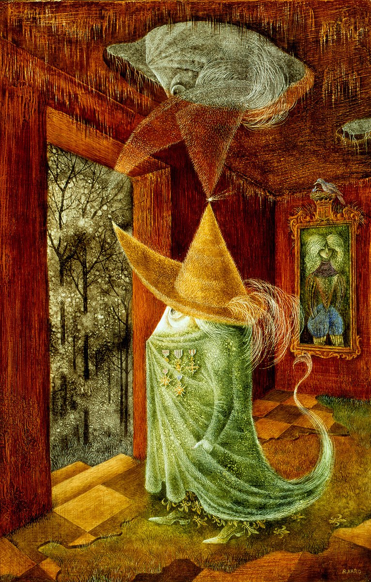 Mi Generalito (Le Marquis de la Contre-Croupe), 1959
#RemediosVaro #art #Surrealism
remediosvaro.art/paintings/151