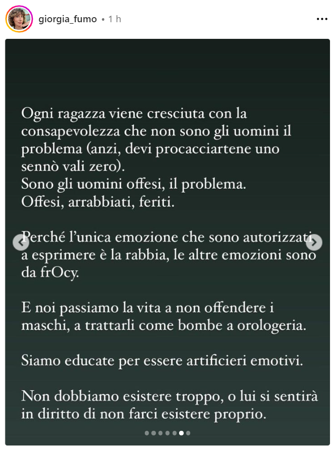 Le vere quanto dolorose parole di @GiorgiaFumo sull'argomento #GiuliaTramontano #Femminicidio #violenzadigenere