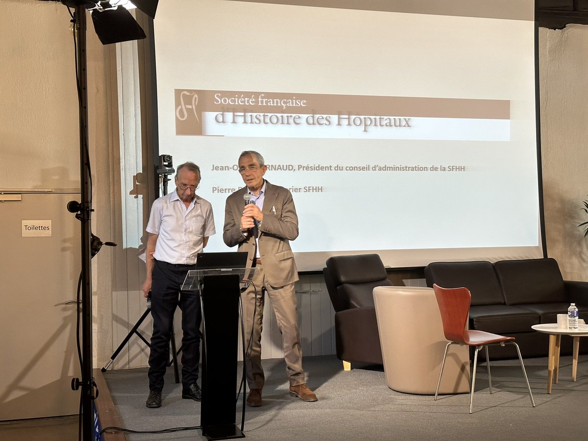Reprise des interventions de la journée de l’<a href="/AdhOccitanie/">ADH Occitanie</a>. Après un intermède excellent des <a href="/EDH_MarieMar20/">Promotion Marie Marvingt EDH</a> « Être Directeur d’Hôpital en Région Occitanie, c’est... » , J.O. Arnaud et P. Rogez nous présentent la Société Française d’Histoire des Hôpitaux. Cc <a href="/L_Adh/">L'Asso des DH (ADH)</a> <a href="/laFHF/">FHF</a>