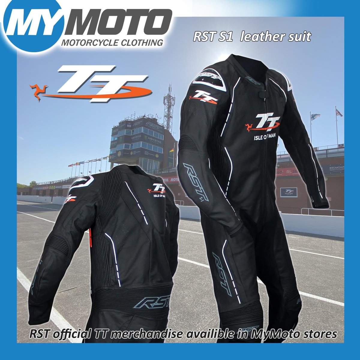 Official Isle of Man TT @rstmoto clothing available exclusively in MyMoto stores and at the TT grandstand RST shop.  

#iom #iomtt #isleofmantt #ttraces #officialtt #officialiomtt #iomtt2023 #iomtt23 #isleofman #roadracing #motorcycle #motorcycleracing #motorcycleroadracing