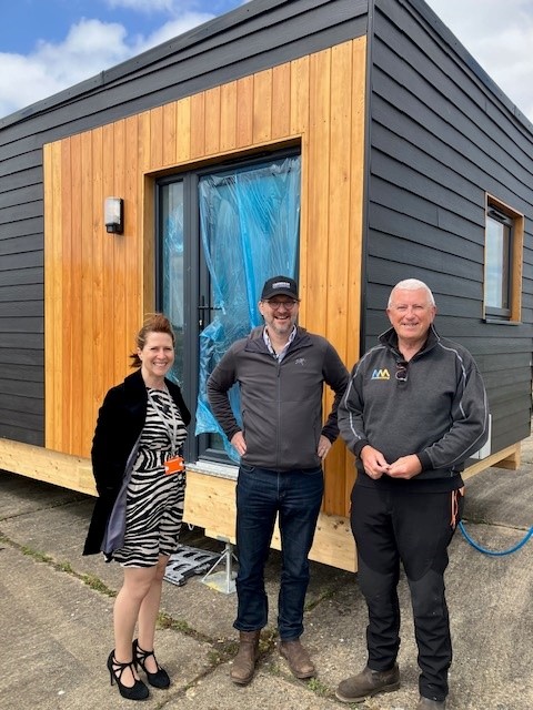 Inspiring visit to #waterbeachbarracks to see @newmeaningfoundation new modular homes and meet young people learning new skills and taking math tests! .@wearenewlocal .@YouthFuturesUK .@homelessimpact .@AlliaLtd #endroughsleeping