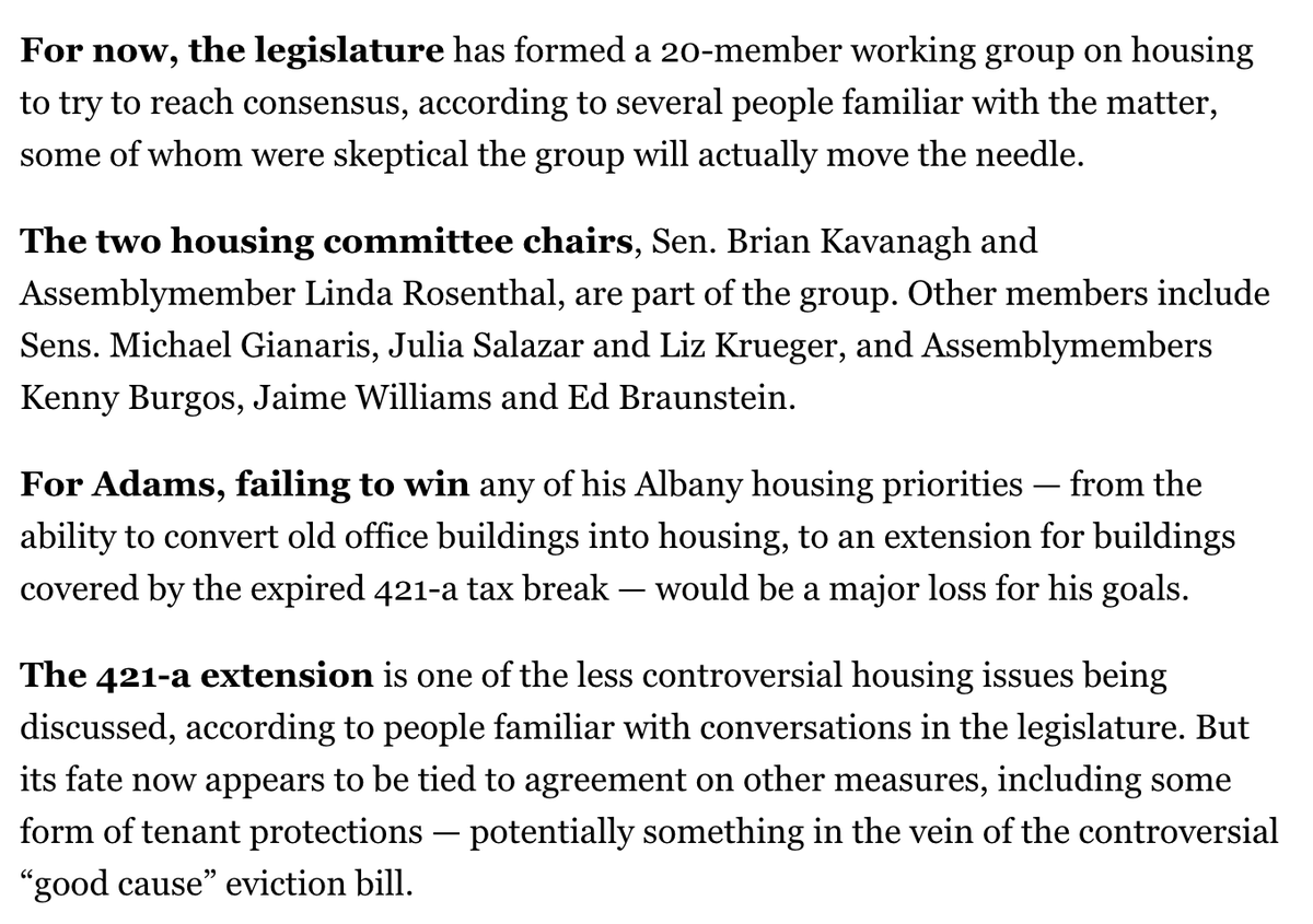 NEW: the legislature is NEGOTIATING ON HOUSING. They’ve formed a working group to pull a deal together -- and #GoodCause is on the table. We know Albany works best on a deadline. Tell @CarlHeastie and @AndreaSCousins it’s time to deliver for tenants: hj4a.org/CallYourRep