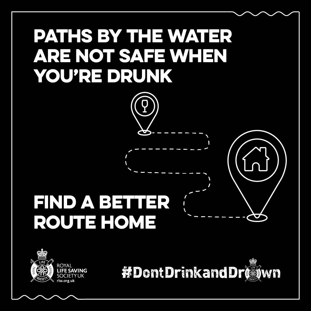 Stay safe. Plan a safe route away from water. Look after one another. 

Follow @RLSSUK’s #DontDrinkandDrown campaign #BeAMate 

#DrowningPreventionWeek