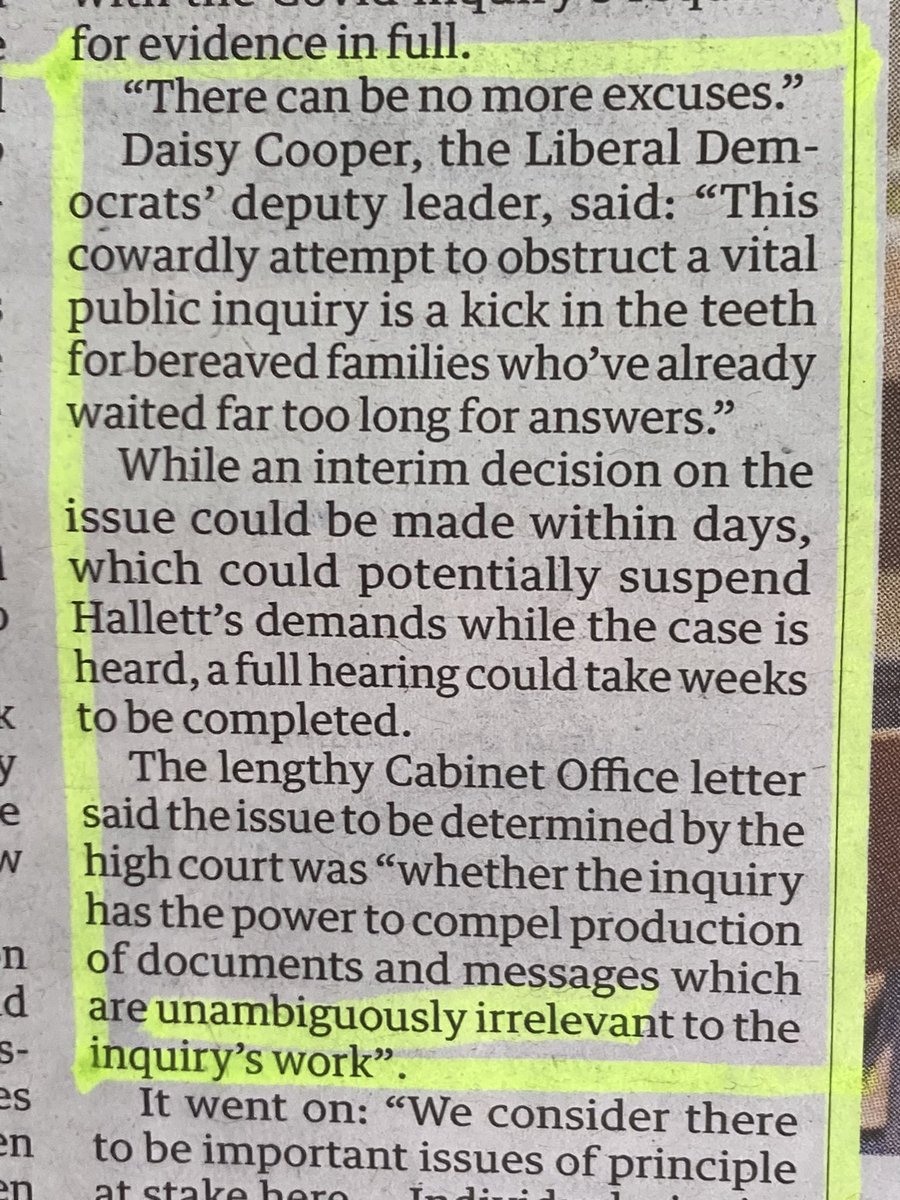 💔😷i think we, the British public, especially those who lost loved ones, who still have covid symptoms, who nursed in soiled/ no PPE have more rights than this lot of tuchus lekkers and momzers to decide what’s biguously relevant !

#covidcoverup #LadyHallett #CovidEnquiry #scum