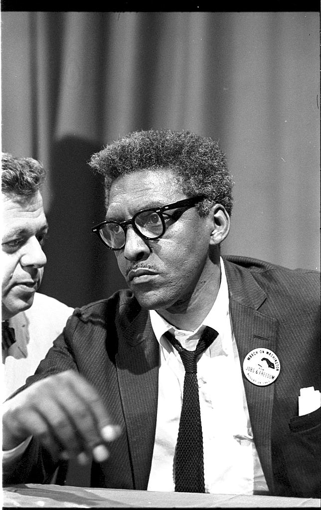 LibnOfCongress's tweet photo. Bayard Rustin championed the rights of African Americans, unions and the LGBTQ+ community. He was a close confidant of A. Philip Randolph &amp; Martin Luther King, Jr. at the height of the Civil Rights movement. 
The @librarycongress has his papers: https://t.co/QnYJdzjnQq #Pride https://t.co/Mx0y8C8e5Z