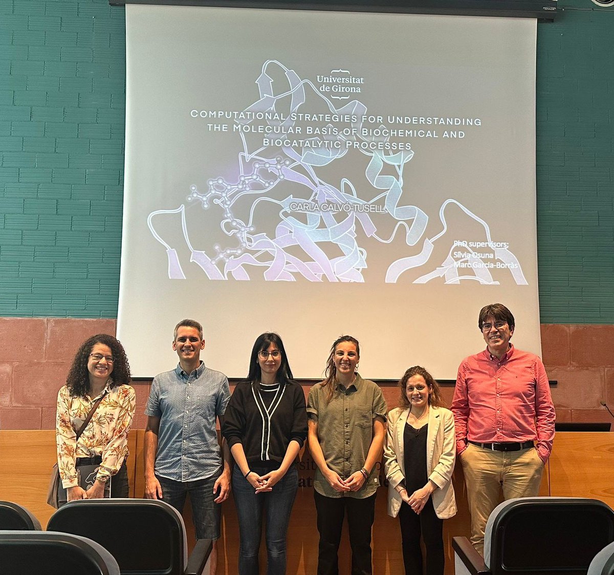 We have a new doctor at the IQCC! We are really pround of @ccalvotusell for completing a PhD under supervisión of @silviaosu and @MarcGBQ. We wish her all the best in her professional future. @udgdoctorat @UdGRecerca @gentudg @TCBioSys