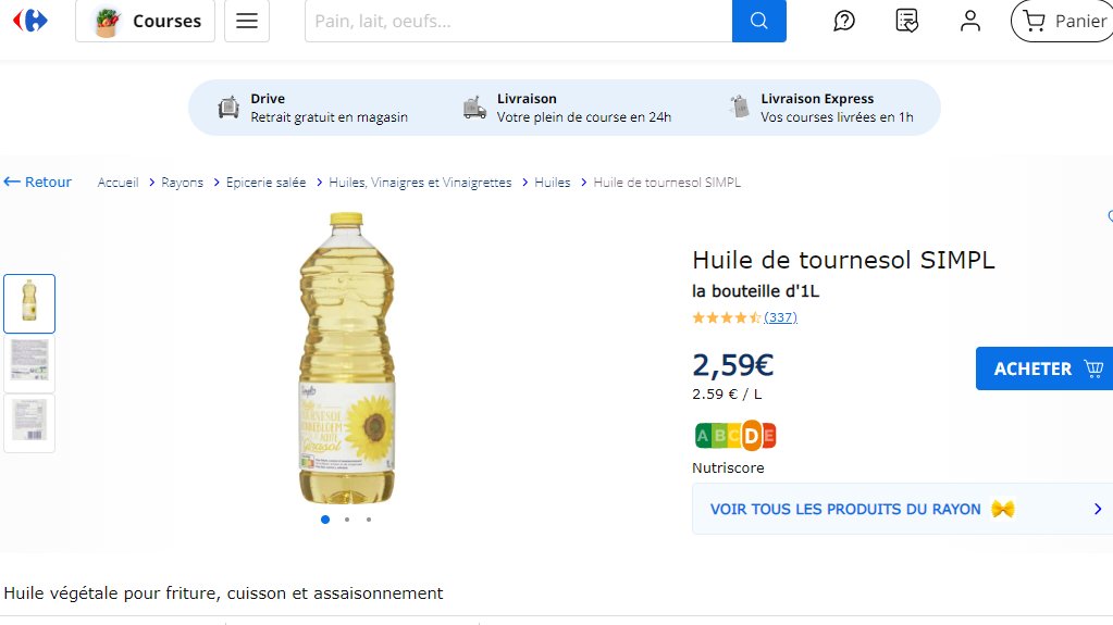 Merak edip Paris'te ayçiçeği yağının litre fiyatına baktım. Perakende 2,59 euro. Carrefour fiyatı.
İslamcı nasıl utanmadan 6 euro diyerek yalan söylüyor?
Yalan söyleyen biri herşeyi yapar. 
carrefour.fr/p/huile-de-tou…