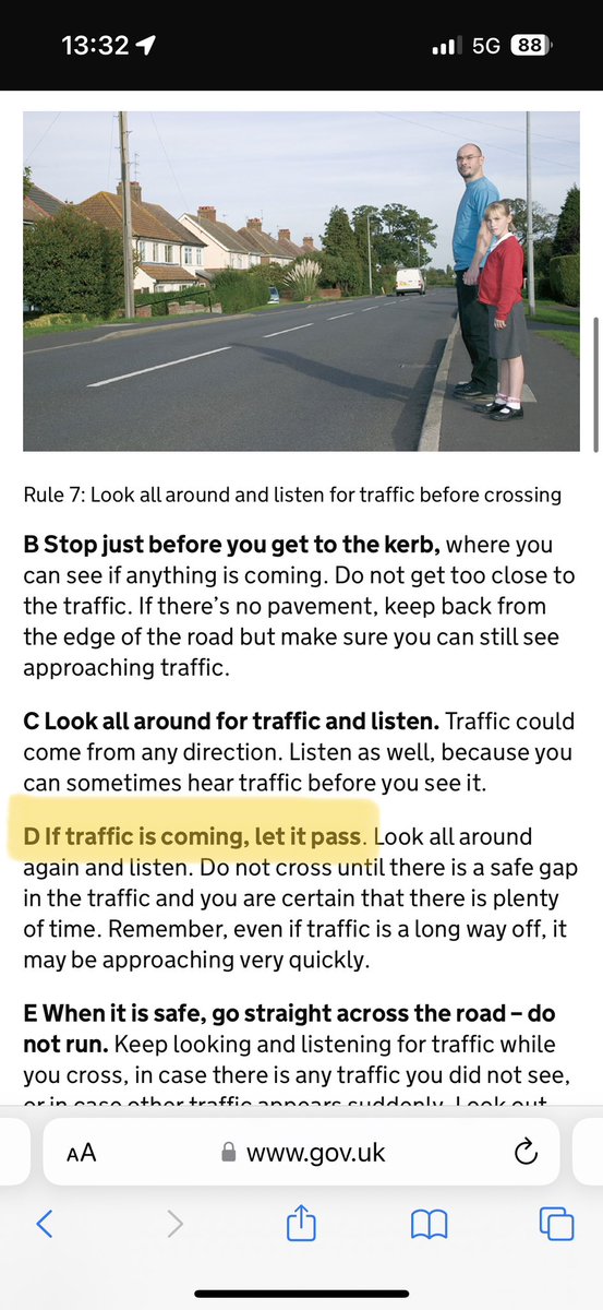 ldnexec's tweet photo. @THINKgovuk @mikehakata Also remember to wait until safe to cross. 
This new refinement of the rules doesn’t say self righteousness over self preservation. https://t.co/Vlb6L9DC6r
