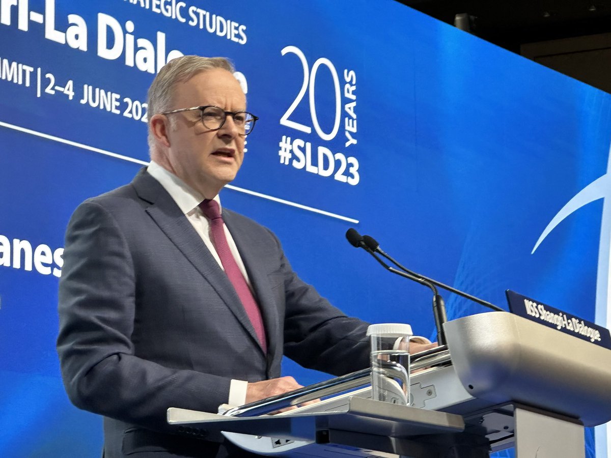 IISS_org's tweet photo. ‘If one nation imagines itself too big for the rules, or too powerful to be held to the standards that the rest of us respect, then our region’s strategic stability is undermined and our individual national sovereignty is eroded’ | @AlboMP #SLD23 https://t.co/SuOa6UylI5 https://t.co/kINKiqvLkG