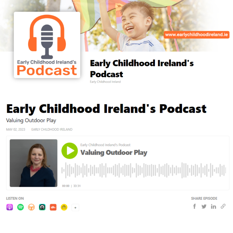 LINC_programme's tweet photo. In this episode of the @EarlyChildhdIRL's podcast, Liz Kerrins, Director of Research explores the significance of outdoor play as a fundamental right for children, and how it is crucial for their overall well-being.

Listen➡️https://t.co/2PUzK24l4E

@MICEducationFac @froebelMU https://t.co/S9WQDEyxjr