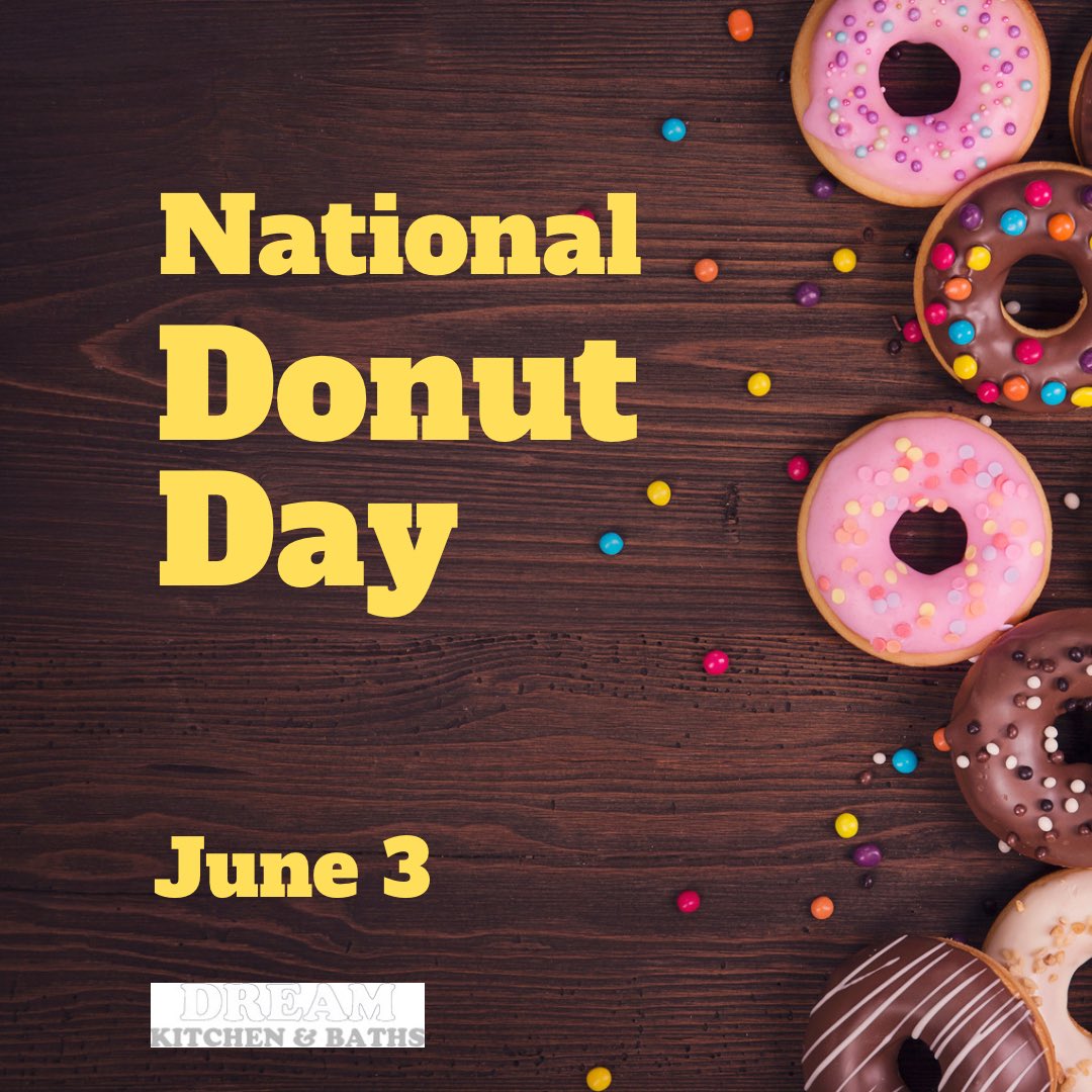Happy #nationaldonutday! Donut worry, be happy!
Treat yourself today! 

#dreamkitchensandbath #donut #donutday #eatlocal #makeyourowndonut #happyfriyay