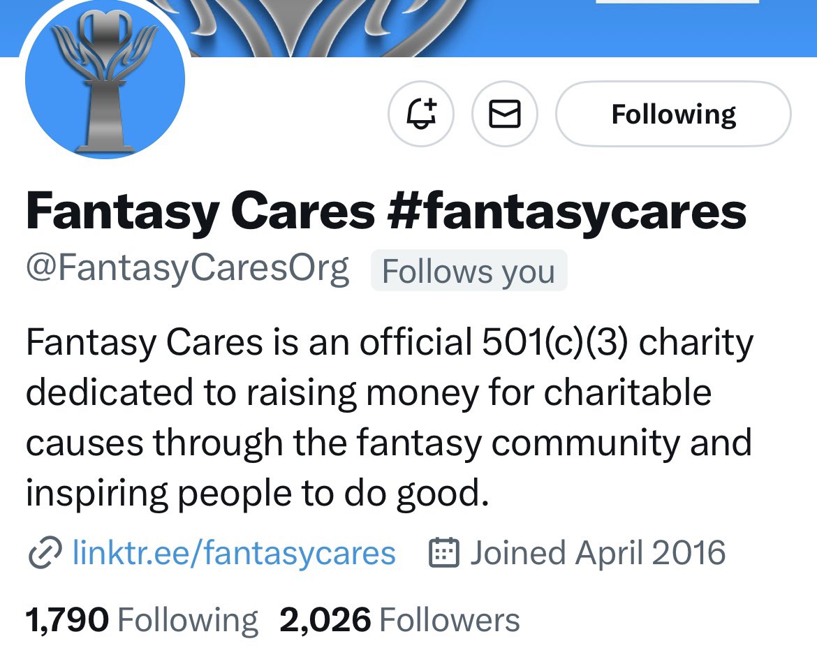 @FantasyCaresOrg @JohnBoschFF @FF_Hep @MattPriceFF @CommishCasey @DynastyOuthouse @BobGilchristFF @AndrewHallFF Been donating since 2016 🙏🏻 nothing makes me happier then giving to the less fortunate Mixed in with fantasy football 🏈 plus I beat ya in our Fort Lauderdale division 😂 let’s goooooo pick me