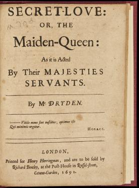 Anne and Rebecca Marshall were two of the first female performers on the British public stage. Anne was praised for her tragedy roles, Rebecca was known for playing the villainess. The sisters acted onstage together at least once,in a production of John Dryden's The Maiden Queen.