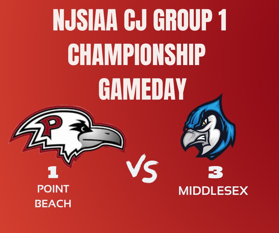 🏆 Central Jersey Group 1 - Sectional FINALS ⚾️
(1) Point Pleasant Beach 🆚  (3) Middlesex
📅 Friday 6/2/2023
⏰ 4:00 pm  
📍 Point Beach HS Field 
💯 Effort 💯 Attitude
