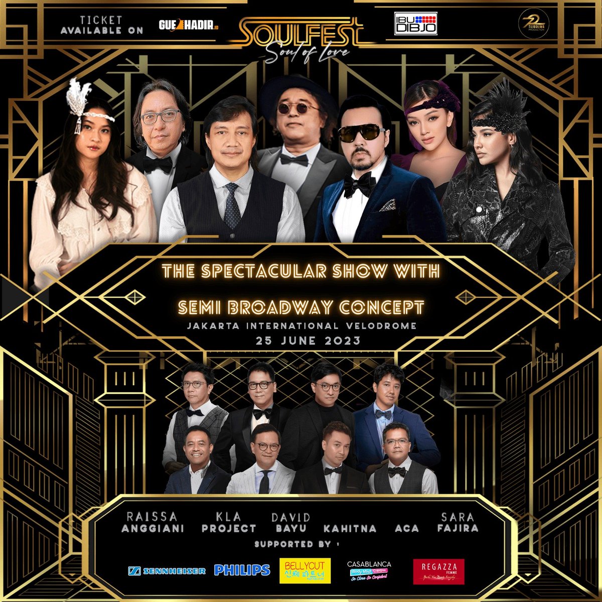 eventshine_id's tweet photo. Inovasi di dunia konser, pertama kalinya musisi legend akan tampil dg konsep semi broadway!

Tunggu apalagi, beli tiketnya di @guehadir_id &amp; @IbuDibjoTBox 
mumpung ada promo!

SoulFest Volume 1
25 Juni 2023
Jakarta Internasional Velodrome

Follow #eventshineid #EVENT #soulfest https://t.co/GcZG1MFQGJ