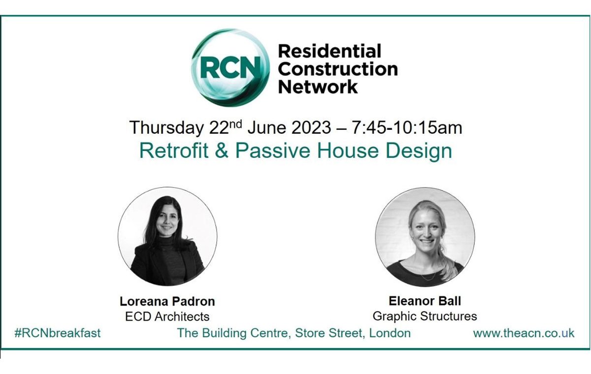 ECDArchitects's tweet photo. ECD Regional Head of Sustainability @loreanap is joining Eleanor Ball of Graphics Structures at RCN Breakfast on 22 June to discuss: When is the best time to consider retrofit? To what extent should retrofit go? What are the likely costs? and much more!
https://t.co/HeUW6uLg0E https://t.co/gnyTd0P71q