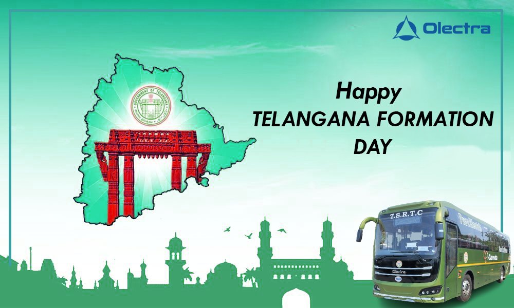 #Olectra wishes Happy Telangana Formation Day