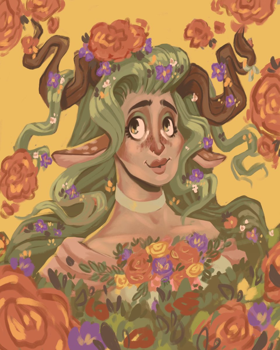 Been catching up on Critical Role and I got taken over by the desire to paint sweet Fearne. 🌸🌺🌼

@CriticalRole #fearnecalloway #criticalrolefanart