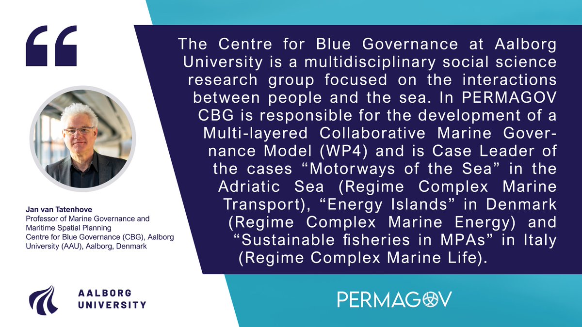 With @bluegovernance on board we know we have key parts of the blue dimension of #EUGreenDeal covered 😊 in various European seas. @vantatenhoveJPM & his team will lead 3 case studies
🚢Sea transport- Adriatic Sea
⚡️Energy Islands🇩🇰
🐟Fisheries in 🇮🇹 MPAs

permagov.eu