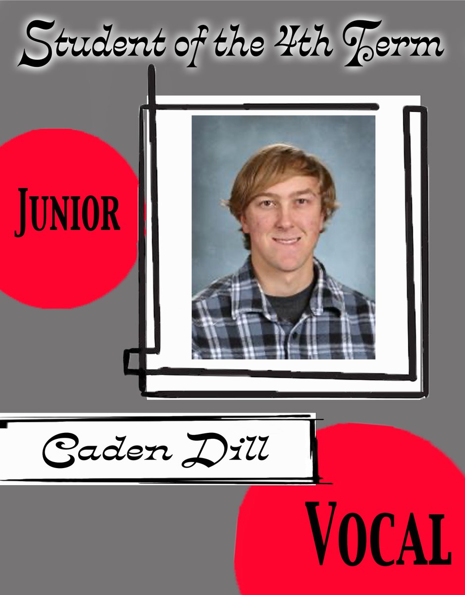 DCGHSCounseling's tweet photo. Caden Dill is our junior Student of the Term for Vocal Music! "Caden has improved vocally in both his technique and music literacy this year. He is always on task and is kind to all those around him. He is a great leader!" Congrats Caden! https://t.co/mGP3Mcreli