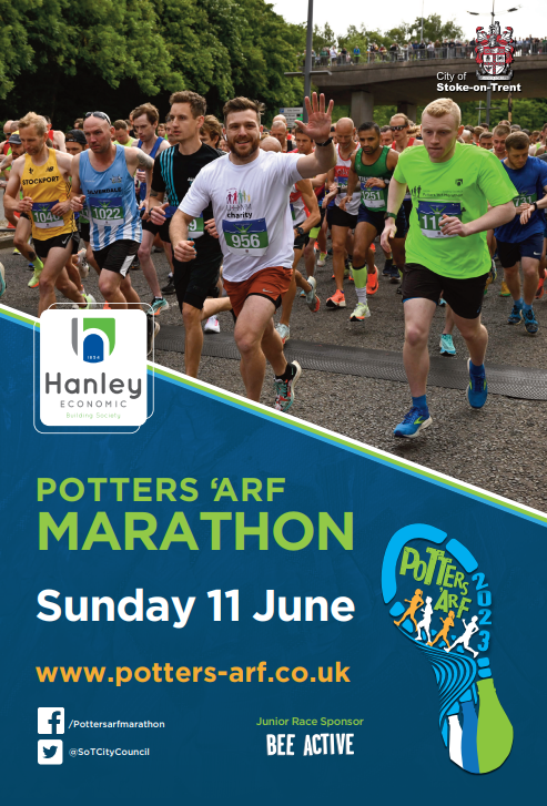 🏅POTTERS 'ARF SIGN-UP DEADLINE 🏅

Today is the FINAL day to register for this year's #PottersArf 

Don't miss out, sign up ➡️stoke.gov.uk/pottersarf/

Please note there will be no on-the-day registrations