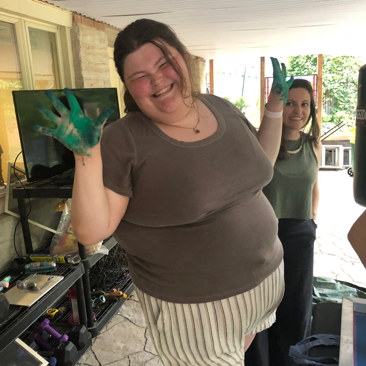forestecogrp's tweet photo. My brilliant team decided that we should try our hand at silkscreening to improve sustainability of our lab swag.... every item is second hand, unique, we had a blast doing it, and they look amazing (highly recommend having a silkscreening aficionado in your midst!) https://t.co/e7cnE0ZrjJ