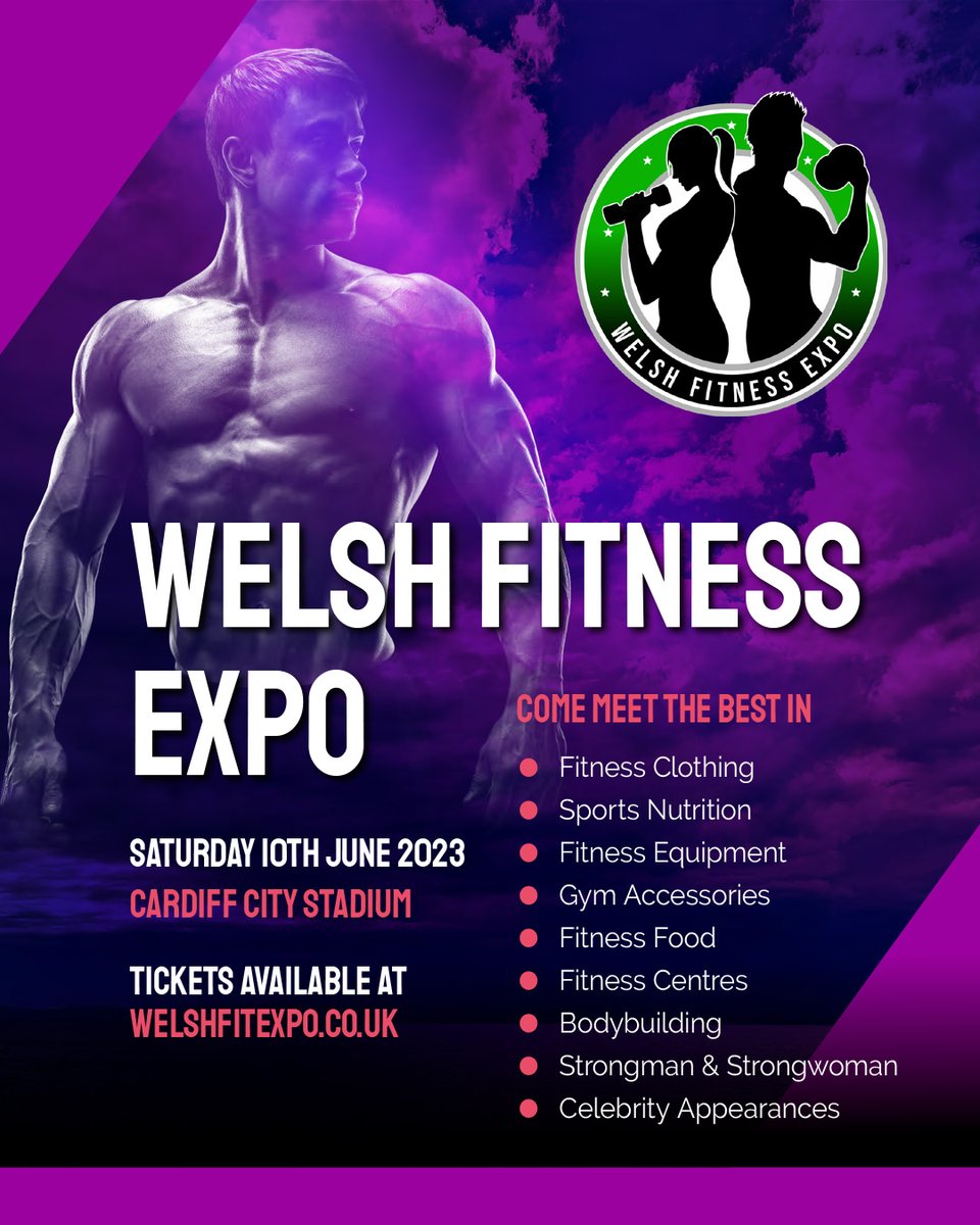 SWFAwards1's tweet image. HAVE YOU BOOKED YOUR FREE TICKETS

The Welsh Fitness Expo and Welsh Fitness Classic are incredibly proud to announce June 10 - Cardiff City Stadium 

Why not join us in celebrating the best of Welsh &amp;amp; UK Fitness!

welshfitexpo.co.uk