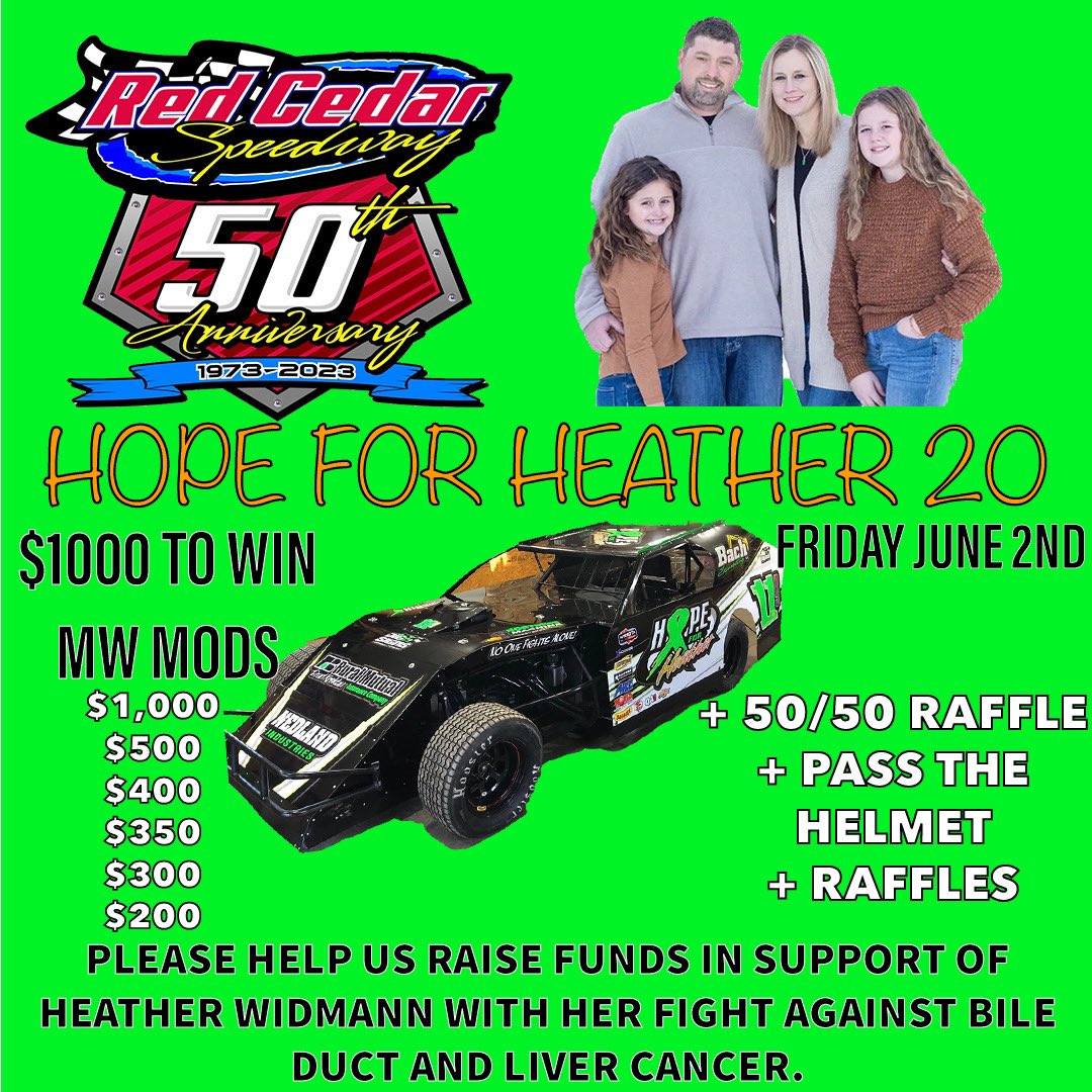 redcedarspeed73's tweet photo. TONIGHT⭐️RACING STARTS @ 7pm with pre race festivities starting at 5pm https://t.co/RxsGAL29ZU