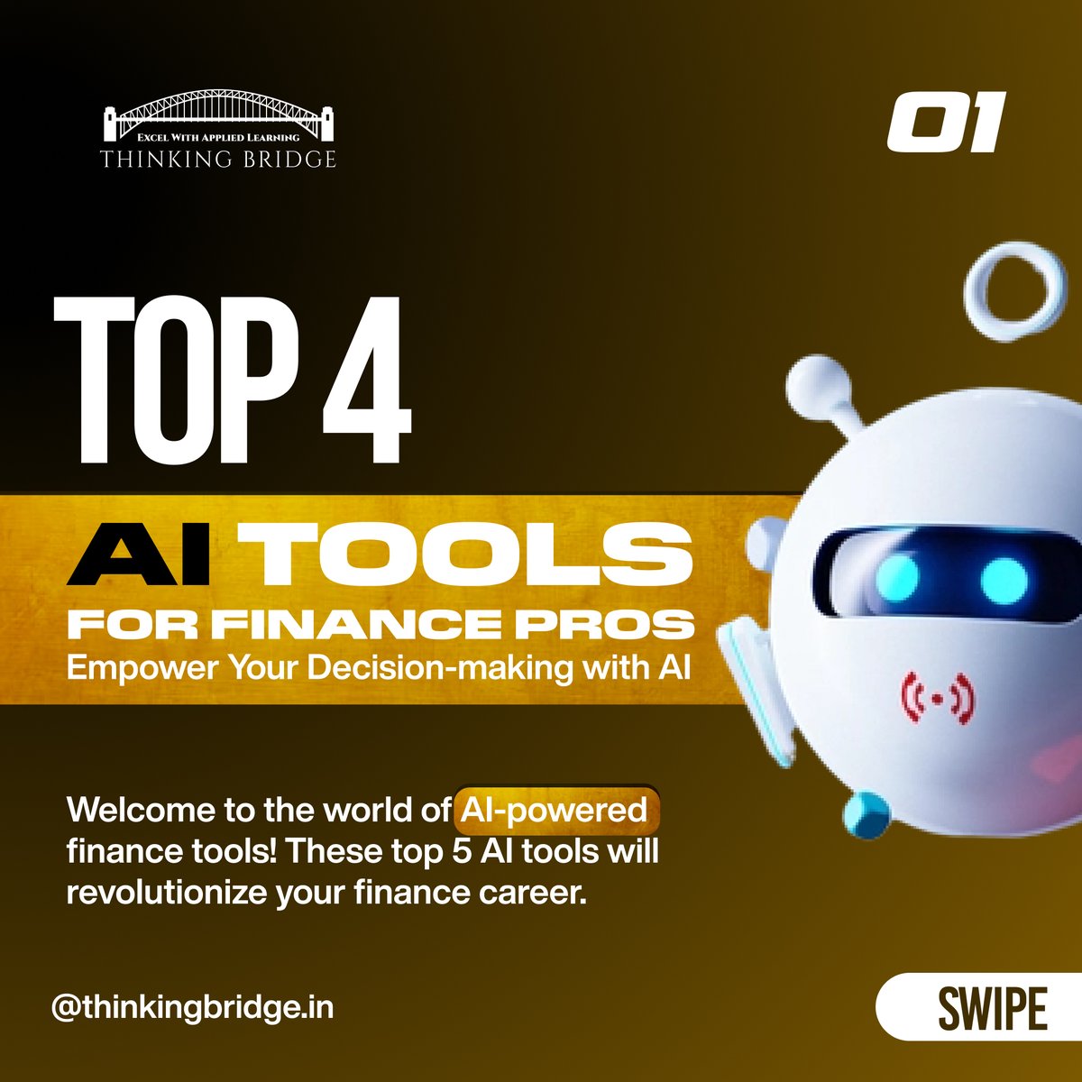 Embrace the power of AI in finance with these top 5 game-changers! 💪💰

#thinkingbridge #chatgpt #chatgpt4 #ai #artificialintelligence #artificialintelligenceai #technology #finance #financialtips #financialeducation #investment #strategy #frauddetection #big4 #accounting