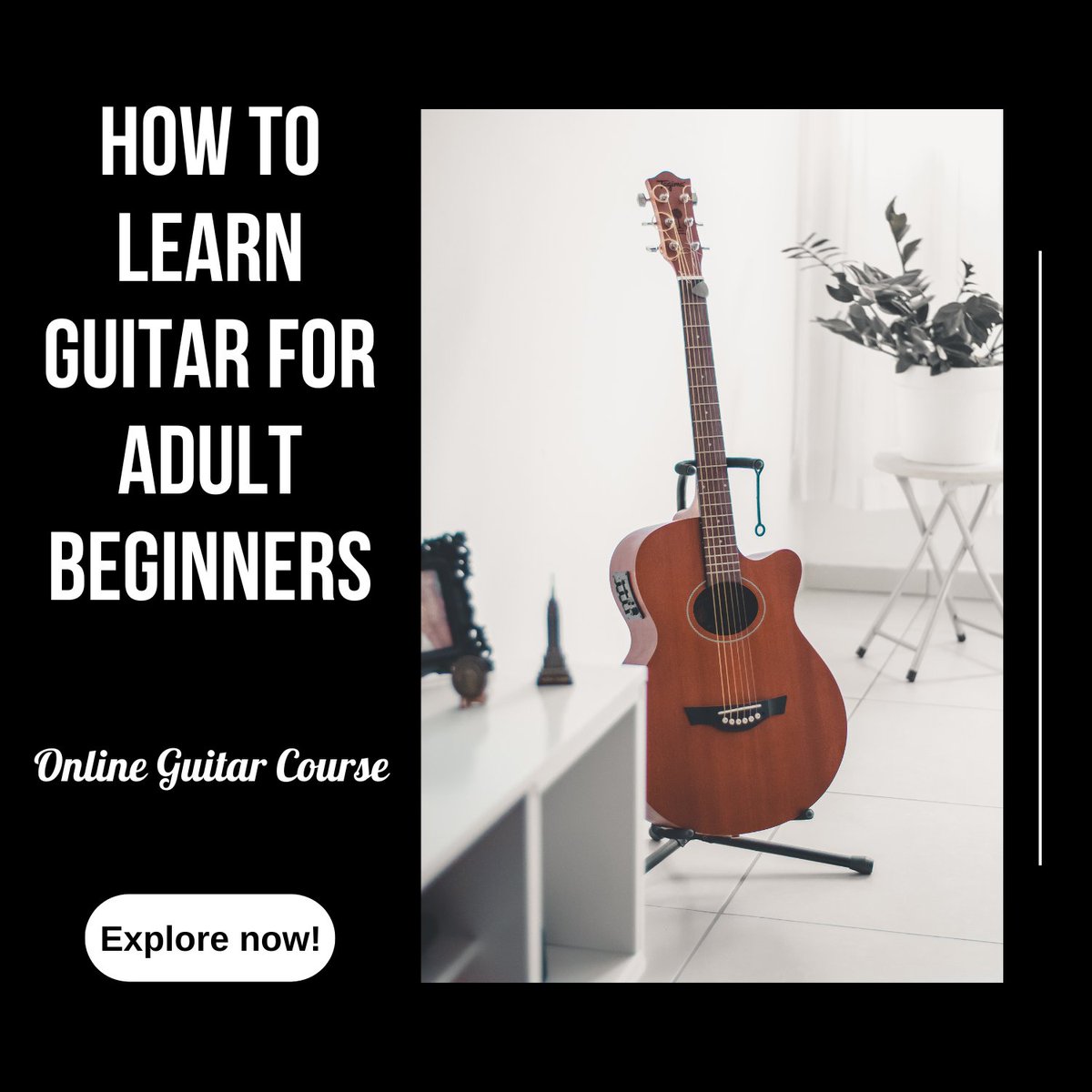How to learn guitar for adult beginners - Online guitar course wallartsizeguide.com/blog/ds/how-to… #guitar #course #learn #HowTo