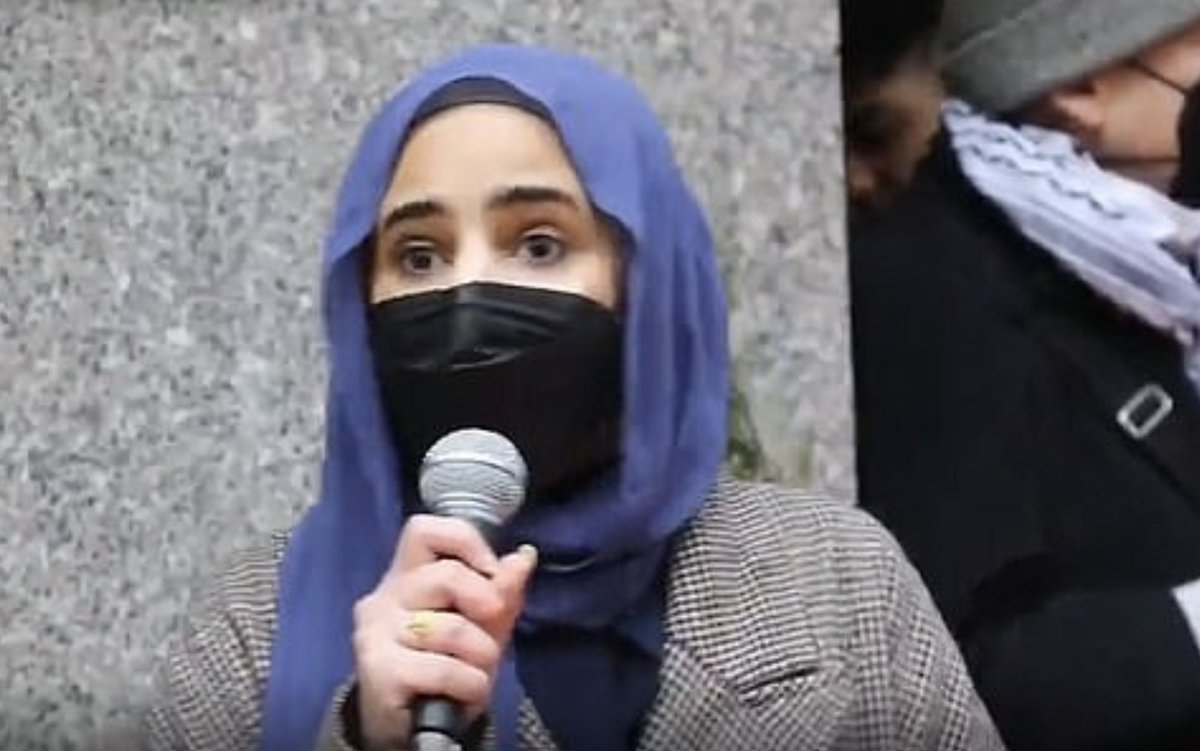 In March 2022, antisemite Fatima Mousa Mohammed demanded all Zionist professors be removed from an American college campus.

THIS woman was chosen as 2023 CUNY Law's commencement speaker.

This isn't Gaza.
This isn't Tehran.
This evil hatred is happening in NYC.