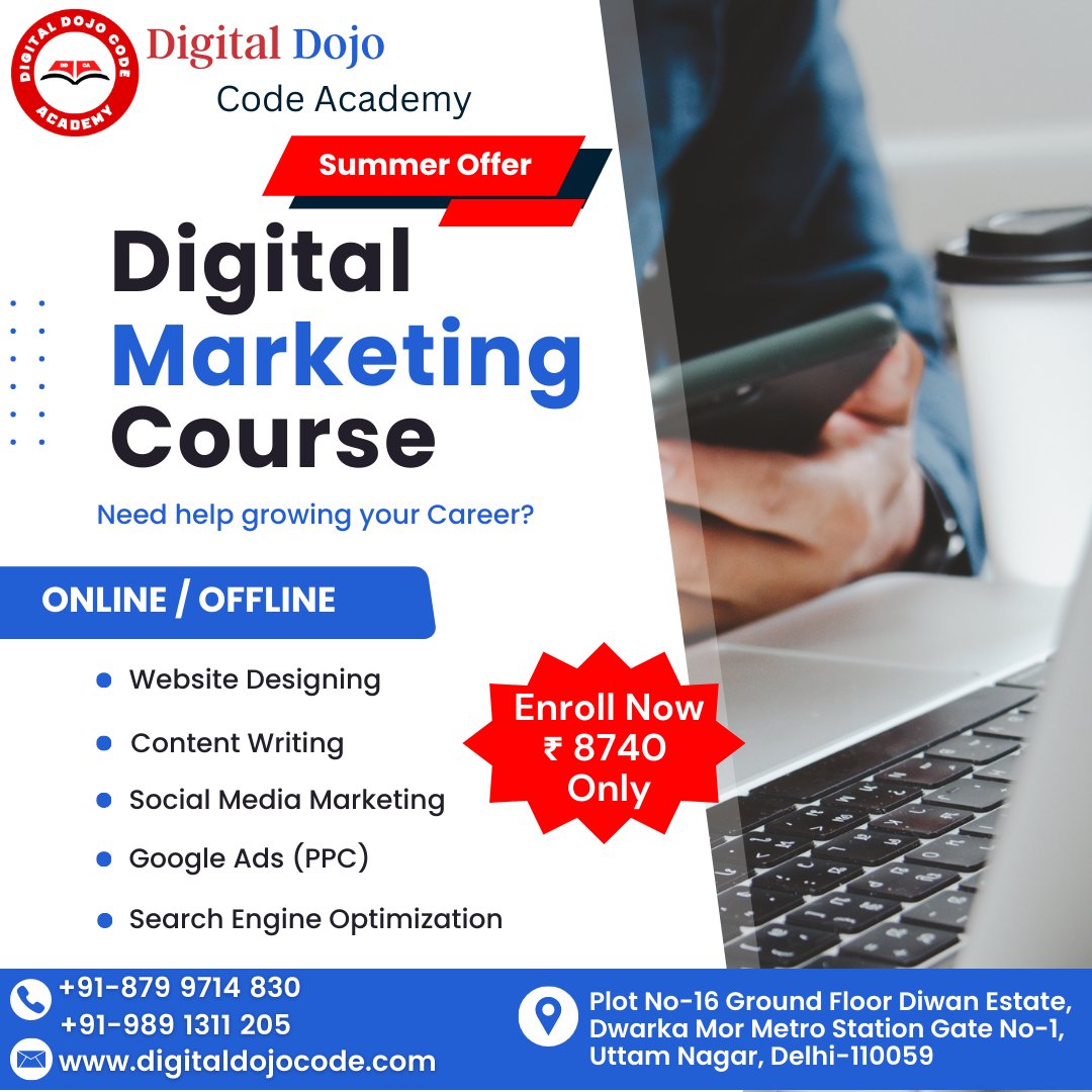 DigitalDojoCode's tweet image. #digitalmarketing #digitalmarketing2023 #digitalmarketingtools #digitalmarketingcourse #digitalmarketingcourses #digitalmarketingcourseonline #digitalmarketingcoursesonline #digitalmarketingcourseindelhi #digitalmarketingcourse
